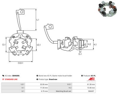 Vorschau Halter, Kohlebürsten Ansicht 2
