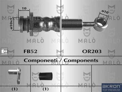 Тормозной шланг AKRON-MALÒ 80823 для NISSAN PIXO