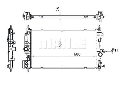 MAHLE CR 1697 000S Радиатор охлаждения двигателя для OPEL ASTRA J GTC