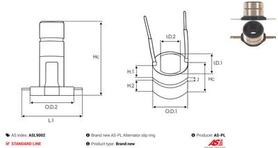 COLECTOR ALTERNATOR AS-PL ASL9002 3