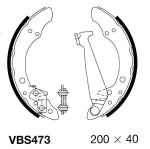 MOTAQUIP VBS473 Ремкомплект барабанных колодок  для SEAT Mii (Сеат Мии)