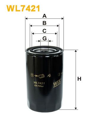 Oil Filter WIX FILTERS WL7421