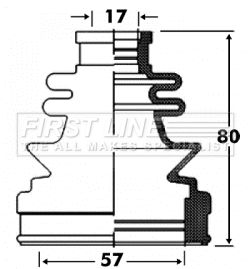 Bellow, drive shaft FIRST LINE FCB2855