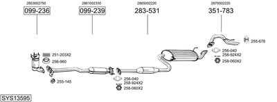 SISTEM DE ESAPAMENT BOSAL SYS13595