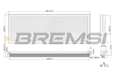 Воздушный фильтр BREMSI FA2137 для FORD ORION