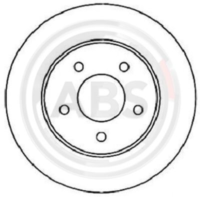 Тормозной диск A.B.S. 16360 для BUICK PARK