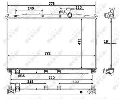 Радиатор, охлаждение двигателя WILMINK GROUP WG1722739 для HYUNDAI SANTA FE