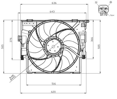 NRF 47956 Вентилятор системы охлаждения двигателя  для BMW 4 (Бмв 4)