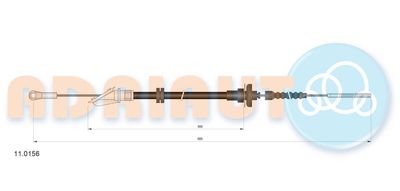 въжен механизъм, задействане на съединителя ADRIAUTO 11.0156