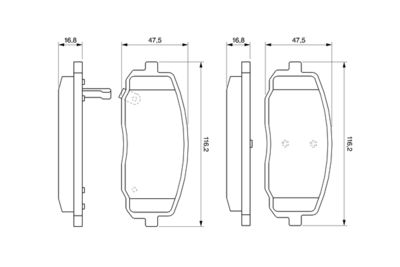 Brake Pad Set, disc brake 0 986 494 064