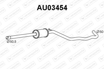 VENEPORTE AU03454 Глушитель выхлопных газов  для AUDI A3 (Ауди А3)