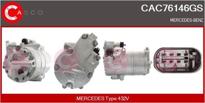 CASCO Compressor, airconditioning Genuine (CAC76146GS)