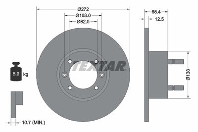 Тормозной диск TEXTAR 92062200 для ALFA ROMEO GT