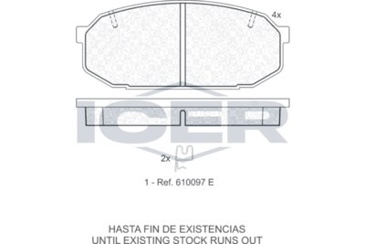 ICER 181112 Тормозные колодки и сигнализаторы  для MAZDA 323 C IV (BG) 1.8 16V Turbo 4WD
