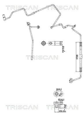 Vysokotlaké / nízkotlaké vedení, klimatizace TRISCAN 9010 29019