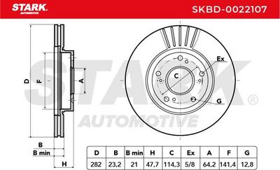 спирачен диск STARK SKBD-0022107
