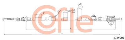 Тросик, cтояночный тормоз COFLE 92.1.TY002 для TOYOTA PRIUS