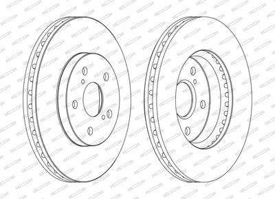 Remschijf set (2 stuks) voor Links/Rechts (296mmx28mm) past: LEXUS ES, RX  TOYOTA CAMRY, HARRIER, HIGHLANDER / KLUGER, PREVIA II, SIENNA 09.93-12.10