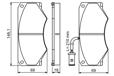 Brake Pad Set, disc brake 0 986 494 301