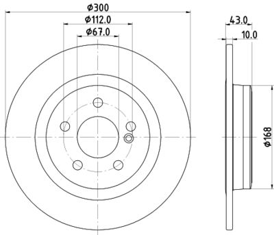 Тормозной диск HELLA 8DD 355 122-871 для MERCEDES-BENZ SLC