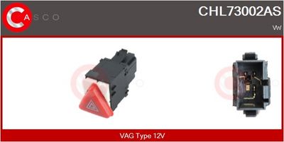 Vypínač výstražných blikačů CASCO CHL73002AS