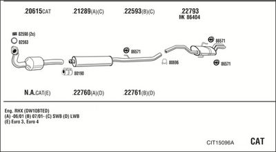 SISTEM DE ESAPAMENT WALKER CIT15096A