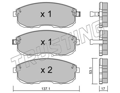 TRUSTING 419.0 Тормозные колодки и сигнализаторы для NISSAN MAXIMA / MAXIMA QX IV Station Wagon (A32) 3.0 QX