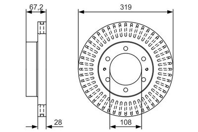 BOSCH 0 986 479 T36 Тормозные диски  для TOYOTA FJ CRUISER (Тойота Фж круисер)