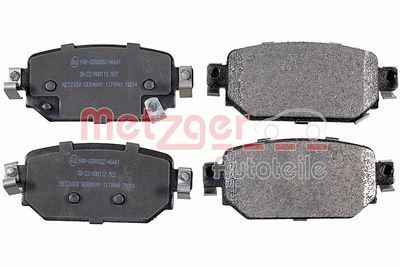 Комплект тормозных колодок, дисковый тормоз METZGER 1170940 для MAZDA CX-3