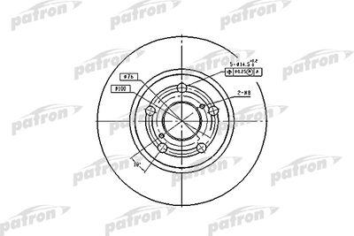 Тормозной диск PATRON PBD2742 для TOYOTA CARINA