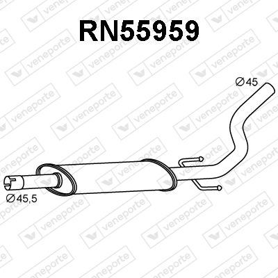 Предглушитель выхлопных газов VENEPORTE RN55959 для RENAULT KANGOO