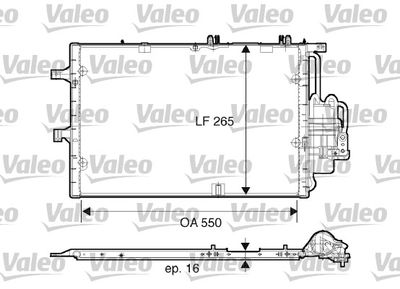 VALEO 817610 Радиатор кондиционера  для OPEL COMBO (Опель Комбо)