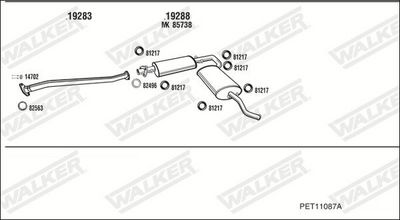 SISTEM DE ESAPAMENT WALKER PET11087A