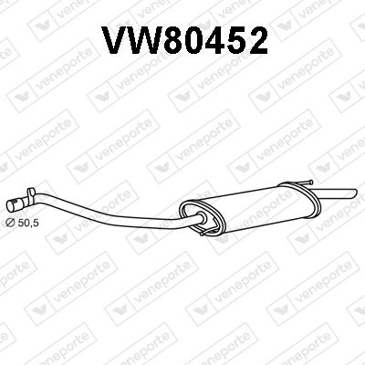 Глушитель выхлопных газов конечный VENEPORTE VW80452 для VW TRANSPORTER