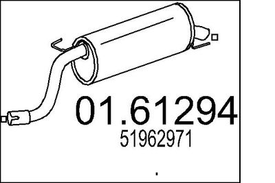 Глушитель выхлопных газов конечный MTS 01.61294 для FIAT 500L