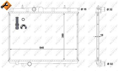 Radiator, engine cooling 58299