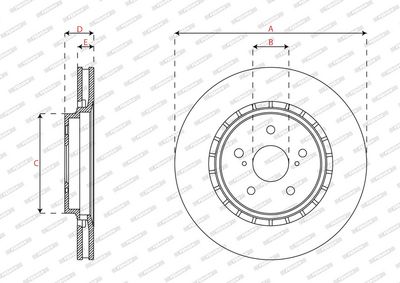 BREMSSCHEIBE FERODO DDF2645C1 2