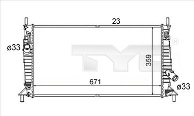 TYC 710-0056-R Крышка радиатора  для VOLVO C30 (Вольво К30)