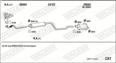 SISTEM DE ESAPAMENT WALKER OPT17203