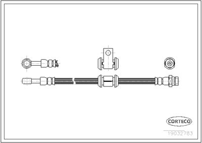 Тормозной шланг CORTECO 19032783 для HONDA PRELUDE