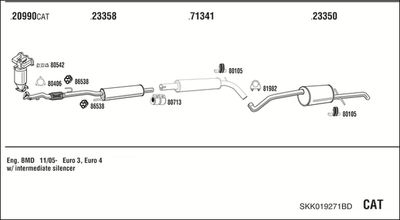 Układ wydechowy WALKER SKK019271BD