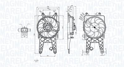 Fläkt, kylare MAGNETI MARELLI 069422818010