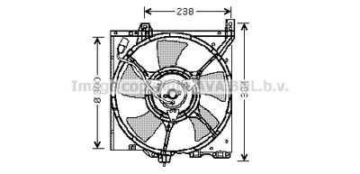 Вентилятор, охлаждение двигателя AVA QUALITY COOLING DN7505 для NISSAN ALMERA