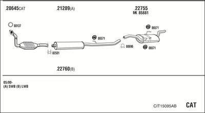 Układ wydechowy WALKER CIT15095AB
