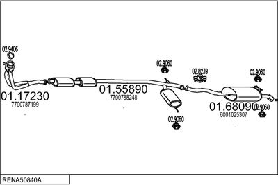 SISTEM DE ESAPAMENT MTS RENA50840A002061