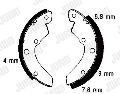 JURID 361194J Ремкомплект барабанных колодок для FORD TRANSIT Автобус (V_ _) 2.0 (VAS, VBLVIL, VLS, VUL, VZS) JURID 361194J Ремкомплект барабанных колодок для FORD TRANSIT Автобус (V_ _) 2.0 (VAS, VBLVIL, VLS, VUL, VZS)