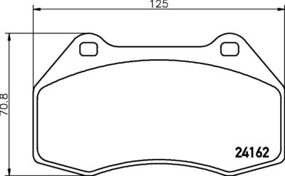 Комплект тормозных колодок, дисковый тормоз 8DB 355 012-151