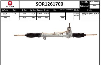 EAI SOR1261700 Насос гидроусилителя руля  для FIAT CROMA (Фиат Крома)