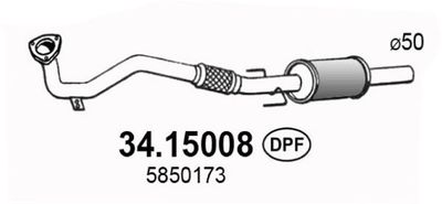 FILTRU FUNINGINE/PARTICULE SIST.DE ESAPAMENT ASSO 3415008