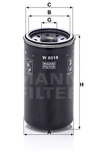 MANN-FILTER W 8018 Масляний фільтр для ISUZU (Исузу)